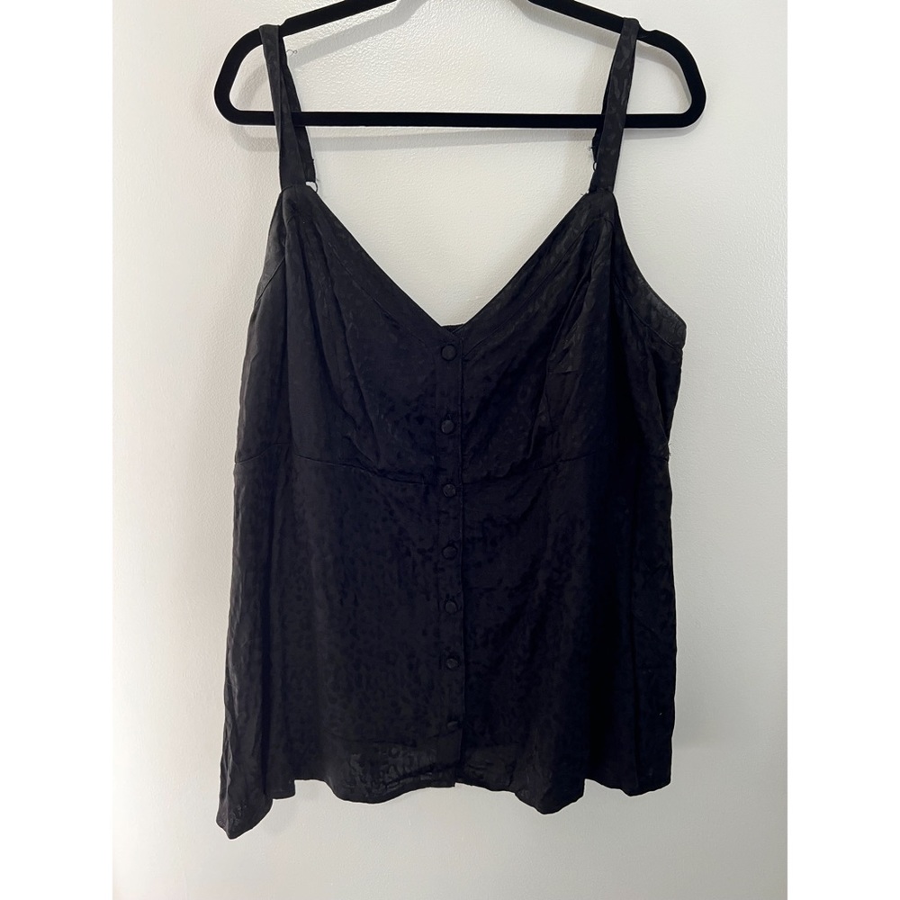 Black peplum tank
